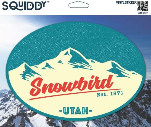 Squiddy Snowbird Utah - Винил налепница за телефон, лаптоп, шише со вода