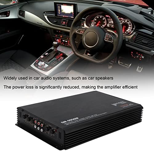 Стерео засилувач на автомобили Luqeeg, 6800W Универзален автомобил аудио систем, 4 канали за електроника за автомобили, засилувач на