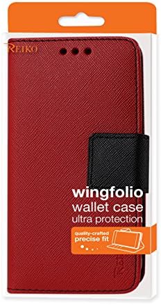 Безжичен паричник на Reiko/Folio & Holder Carder Case за LG G Flex 2 5 H950, H955, LS996 - Црвено