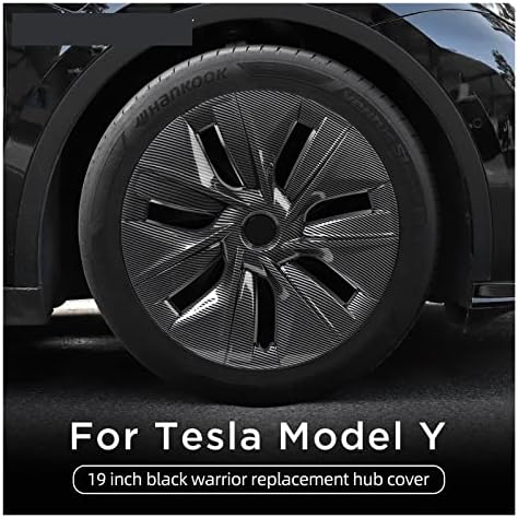 Компатибилен со Tesla Model Y, 19-инчен автомобилски центар за покривање на тркалото Модел Y 2022 Комплет за покривање на тркалото