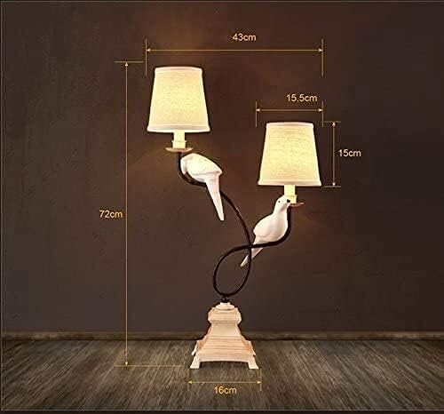 - биро ламба мода креативна смола птици едноставна крпа студија спална соба северна Европа модерна двојна глава ламба за креветчиња