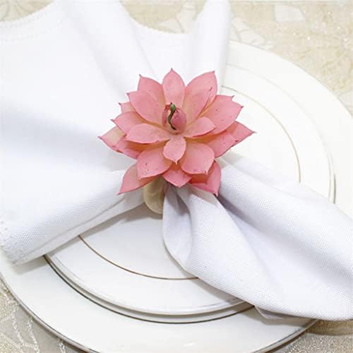 ygqzm прстен за јадење токи прстени маса цвет банкет свадба Исклучителна декоративна украс декорација на сукулентни токи шупливо