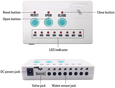 Детектор за истекување на вода, автоматски систем за аларм за истекување на вода, со вентил за исклучување од 3/4 NPT и 2 сензори, превенција