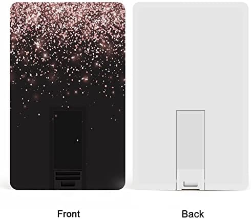 Розово Злато ЧЕСТИЧКИ USB Диск Кредитна Картичка ДИЗАЈН USB Флеш Диск U Диск Палецот Диск 64G