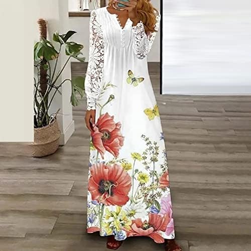 Миди формален фустан женски цветни чипка плетени фустани долги фустани макси фустан со линиски фустан печати елегантни фустани