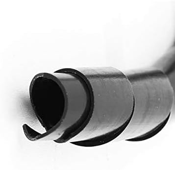 Aexit 1.8 Метри Долги жици &засилувач; Поврзување 14mm Dia Црна Спирала Завиткување Бенд Топлина Смалуваат Цевки Кабел Менаџер