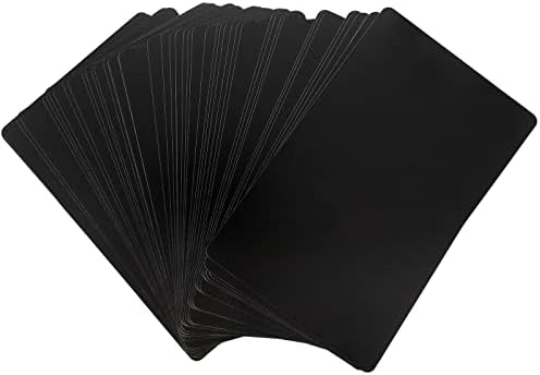 Joikit 200 парчиња 3,4 x 2,1 инчи метални деловни картички, анодизирани алуминиумски деловни картички празнини со ласерски врежани картички