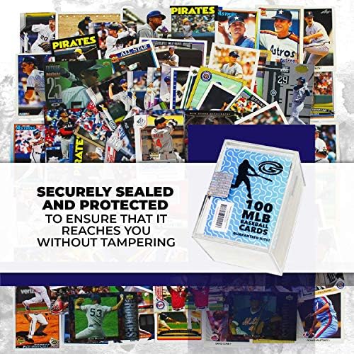 Колекции на космички игри MLB Бејзбол картички хит колекција кутија за подароци и водич за собирање | 100 официјални MLB картички | Вклучува:
