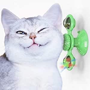 Enetos ветерница мачка играчка со топката со мачки и предводена топка задева за задевање интерактивна играчка мачка играчка, смешна мачка