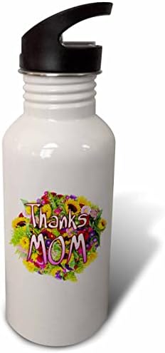 3drose Слика на зборови благодарам мама на цветна слика - шишиња со вода