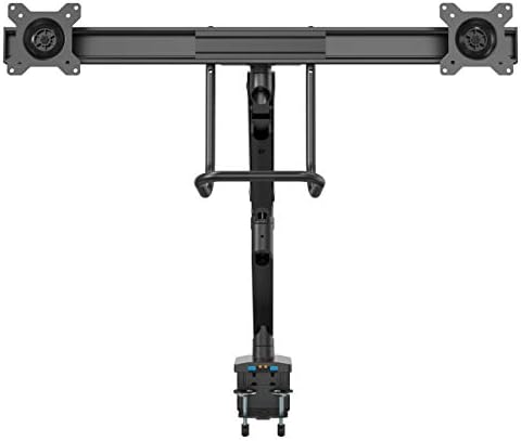 Startech.com Desk Mount Dual Monitor Arm со USB & Audio - Тенок прилагодлив двоен монитор VESA Mount за 32 дисплеи - ергономско артикулирање - C -Clamp/Grommet