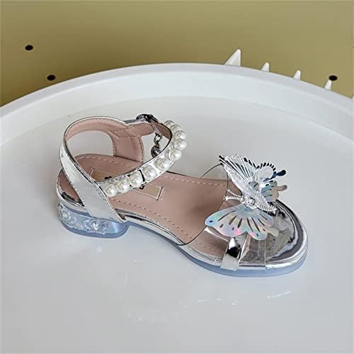 Девојки сандали Грилс чевли за фустани свадбени венчавки Отворени пети Пепели сандали за дете до големи деца момчиња вода чевли