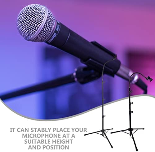 Биенка статив микрофон стојат бум рака под кат микрофон Универзален микрофон стабилен метален микрофон штанд за пеење перформанси свадбена