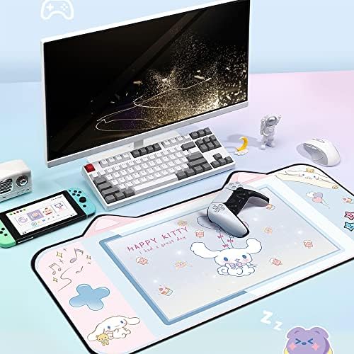 Симпатична биро за биро, голема аниме подлога за гејминг на глувчето, подлога за лаптоп со лаптоп со целосна биро за глувци со
