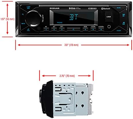 ШЕФ Аудио Системи 609UAB Мултимедијален Автомобил Стерео-Единечен Din, Bluetooth Аудио И Повик Без Раце, Вграден Микрофон, Mp3 Плеер,