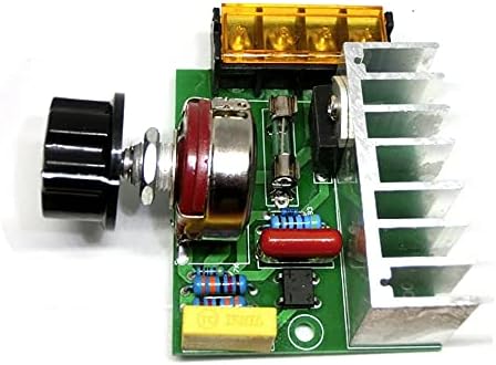 Lidiya ERKK821 4000W AC 0-220V SCR Електричен напон регулатор на мотор Контролер за брзина на затемнување брзина на затемнување со табла за осигурување