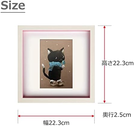 美工社 Mikosha ZnO-62150 386559 Нао квадратна рамка мачка зимска чоколадна нане уметнички панел