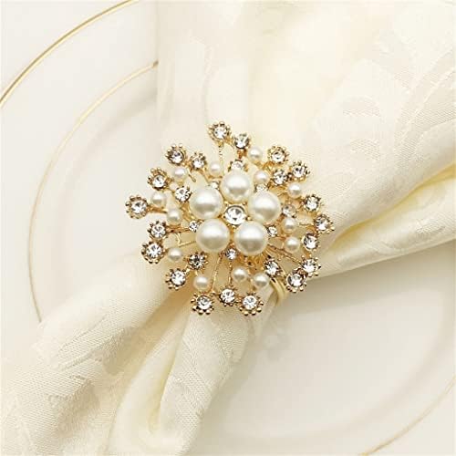 Trexd 10 банкет салфетки прстени украси за свадбени маса за свадбена празнична забава уста крпи прстени