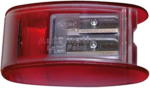 Кум 1053021 Модел АС2КМ Автоматски Острилка За Моливи Со Две Дупки, Црвена Пластична Обвивка, Прави Долга Точка На Молив во 2 Чекори,