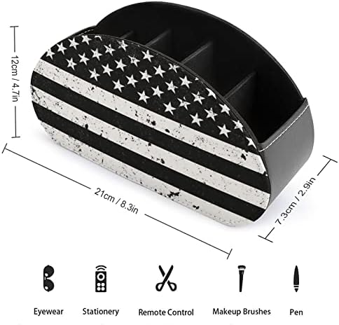 Организатор за складирање на далечински управувач на американско знаме со 5 оддели за спална соба за десктоп
