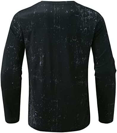 Wocachi војник со долги ракави маици за мажи, есен зимски мода 3Д графички новини врвови за вежбање на теретани за вежбање маичка