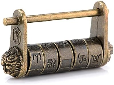 Смок цинк легура кинеска гроздобер антички бронза клуч со клучеви со таблички за заклучување на лозинка за заклучување на накит за накит 50