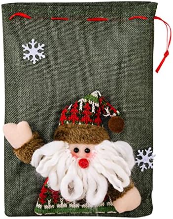 КСИОС Божиќна Декорација 2022 Божиќни Торби За Подароци Со Врвки Божиќни Торби За Бонбони Торби За Подароци Божиќни Подароци За