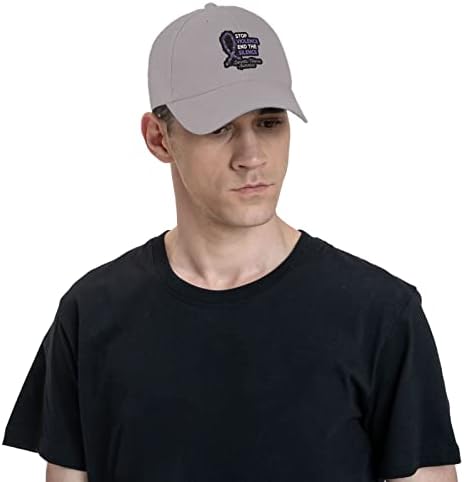 Свеста за семејно насилство на GHBC Престанете со насилството крај тишината возрасни бејзбол капа на женски каскета прилагодлива капа за шминка за мажи