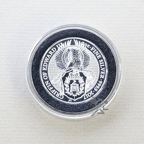 Воздух-Тит Висока Олеснување 38мм Црна Прстен Монета Капсули за 2оз Ѕверот На Кралицата, 10 Пакет