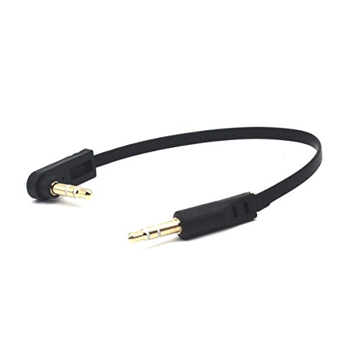 Audio кабел од 3,5 mm, 2-пакет 15см 1/8 3,5 mm TRS машки до TRS машки стерео џек аудио кабел Aux за слушалки, стерео на автомобили, домашно стерео и повеќе