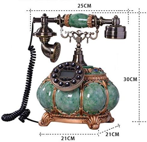 KJHD Retro Rotary Dial Phone Antique Wired Continental Telephone Thone Decoration