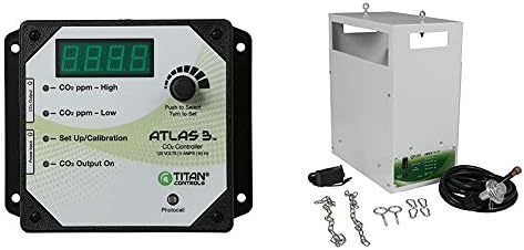 Контрола на титан ден/ноќен монитор за јаглерод диоксид и контролер w/фотоцел, 120V - Атлас 3 и Арес 4 - четири генератор на режачот LP CO2
