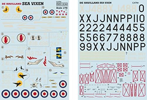 Скала за печатење 48-188 - 1/48 - Де Хавиланд Море Виксен, влажни декорации за авиони