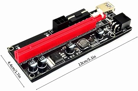 Конектори 4-парчиња сет USB 3.0 PCI-E Riser Ver 009S Express 1x 4x 8x 16x Extender Riser Adapter картичка SATA 15pin до 6 пински напорен кабел