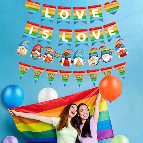 Zwiebeco Pride Mone Mose Decorations Pride Rainbow Triangle Flags Flails Party Decorations Love е loveубовен банер за геј ЛГБТК лезбејски