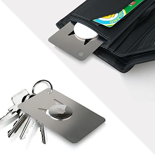 Ви благодариме компатибилен со Apple Airtag, лесен носат капакот на AirTag, држач за големина на кредитна картичка за паричник на ранец, чанта или рачен зглоб, анти-изгубена