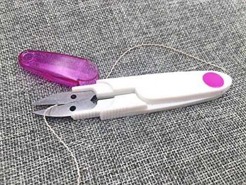 Vndeful 4pcs преносна пластична лесна зафатна рачка за шиење на конец за снопчиња за секачи за рачно алатка со безбедносно покритие за патување