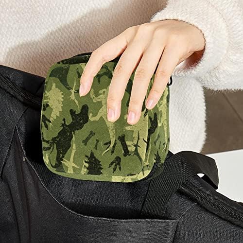 Камуфлажа диносаурусна шема санитарна торба за складирање на салфетки менструална торба за подлога преносна менструална чаша