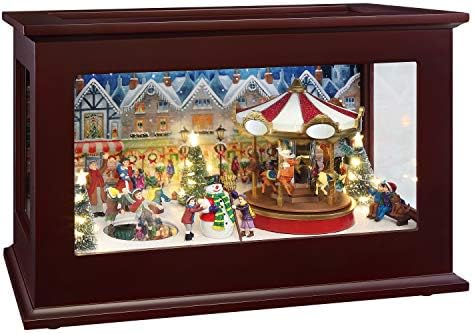 Г -дин Божиќно потекло музички кутија Божиќно декор, дрво, кафеава
