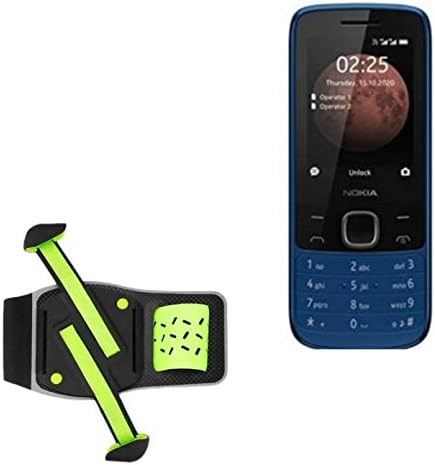 Фолч за Nokia 225 4G - FlexSport Armband, прилагодлива амбалажа за тренинг и трчање за Nokia 225 4G - Stark Green