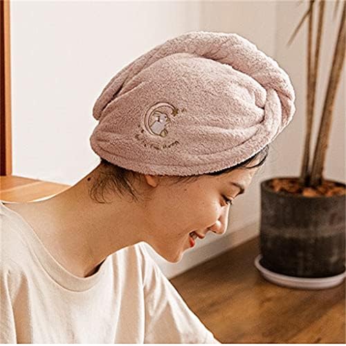Yfqhdd Капа за сушење на косата, женска абсорбента крпа за брзо сушење капа за туширање, бришење турбан баоту шампон