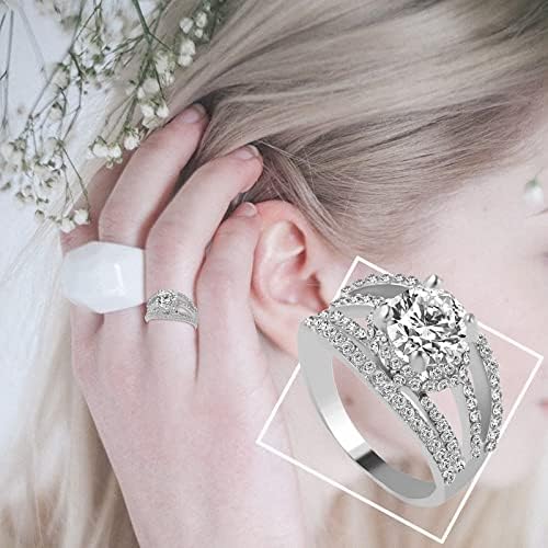 2023 година Нов женски прстен мода инкрупан циркон прстен личност женски прстен за накит за ангажман исполнети прстени за жени