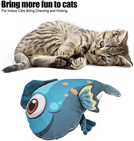 01 02 015 КАТ риба играчка, мека симулација риба играчка кадифен интерактивни мачки играчки го олеснува стресот со лаење на бб