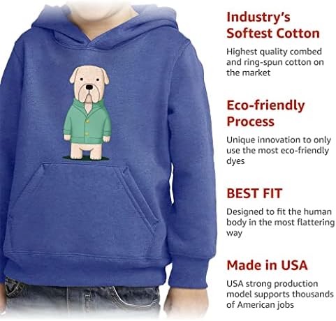 Кучиња графички дете пуловер качулка - смешно сунѓерско руно худи - уникатна худи за деца