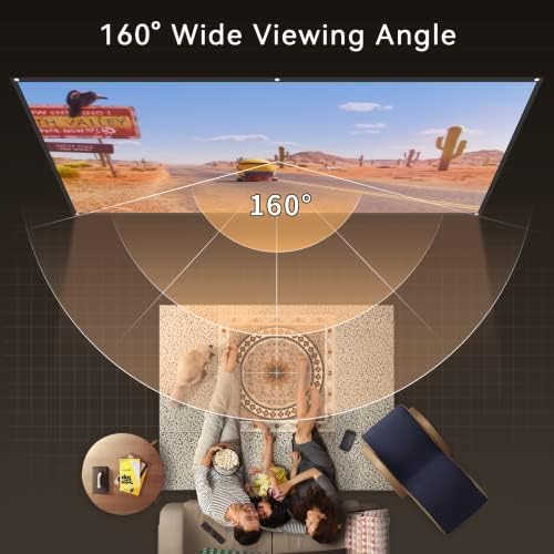 Екран на проектор 100 инчи 16: 9 4K HD широк преглед на проекција за проекција на дневна соба, домашно кино