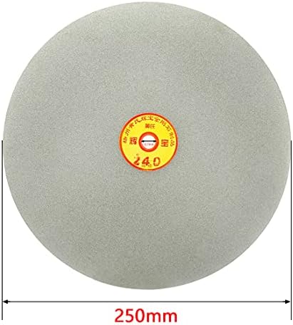 uxcell 250 mm 10-инчен рез 240 дијамантски обложен рамен диск на дискот за мелење на пескарење на дискот за мелење