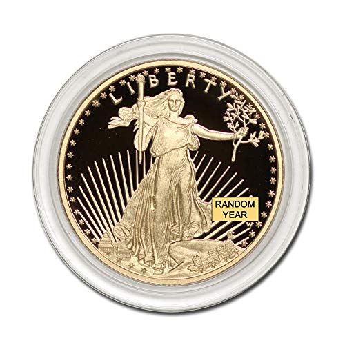 1986-Денес 1/2 мл Доказ Злато Американски Орел Монета со КОФОЛИО 2 25 Доказ