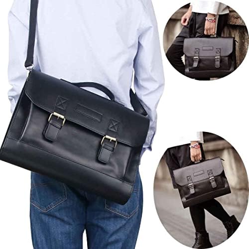 Ретро -чанта со кожен месинџер во Jakago за 13,3 инчи лаптоп месинџер торба за торбичка за вкрстено тело за работно деловно патување