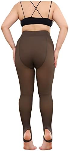 XXBR Термички мешавини за мешање за жени плус големина, зимско густо топло лажно проucиркање хулахопки руно наредени панталони
