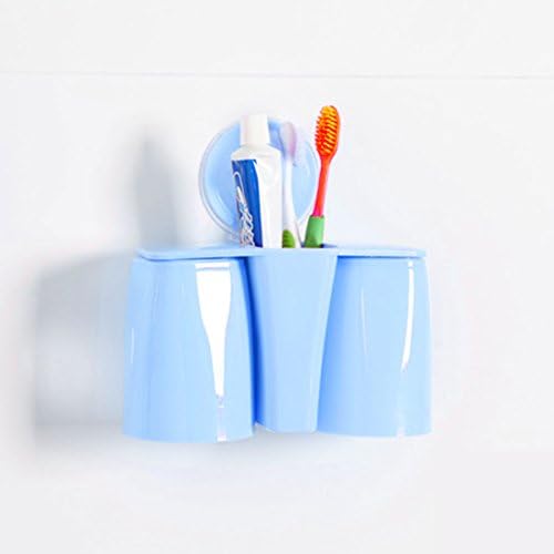QTQGOITEM Пластична домашна мијалник за вшмукување чаша за заби за заби Организатор за заби, држач за сина боја